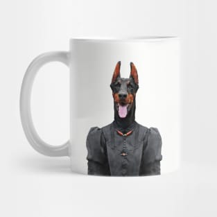 Victorian Doberman Dog Portrait Mug